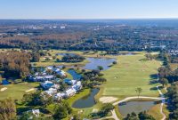 Aerial view of the Saddlebrook Resort golf course