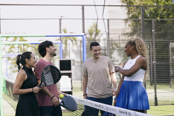 Serena stepped back on court to surprise unexpecting padel players with a game