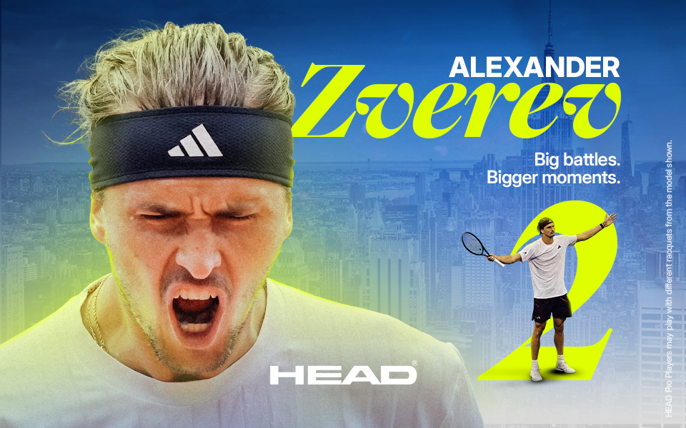 Head promo celebrating Alexander Zverev's recent US Open Championship