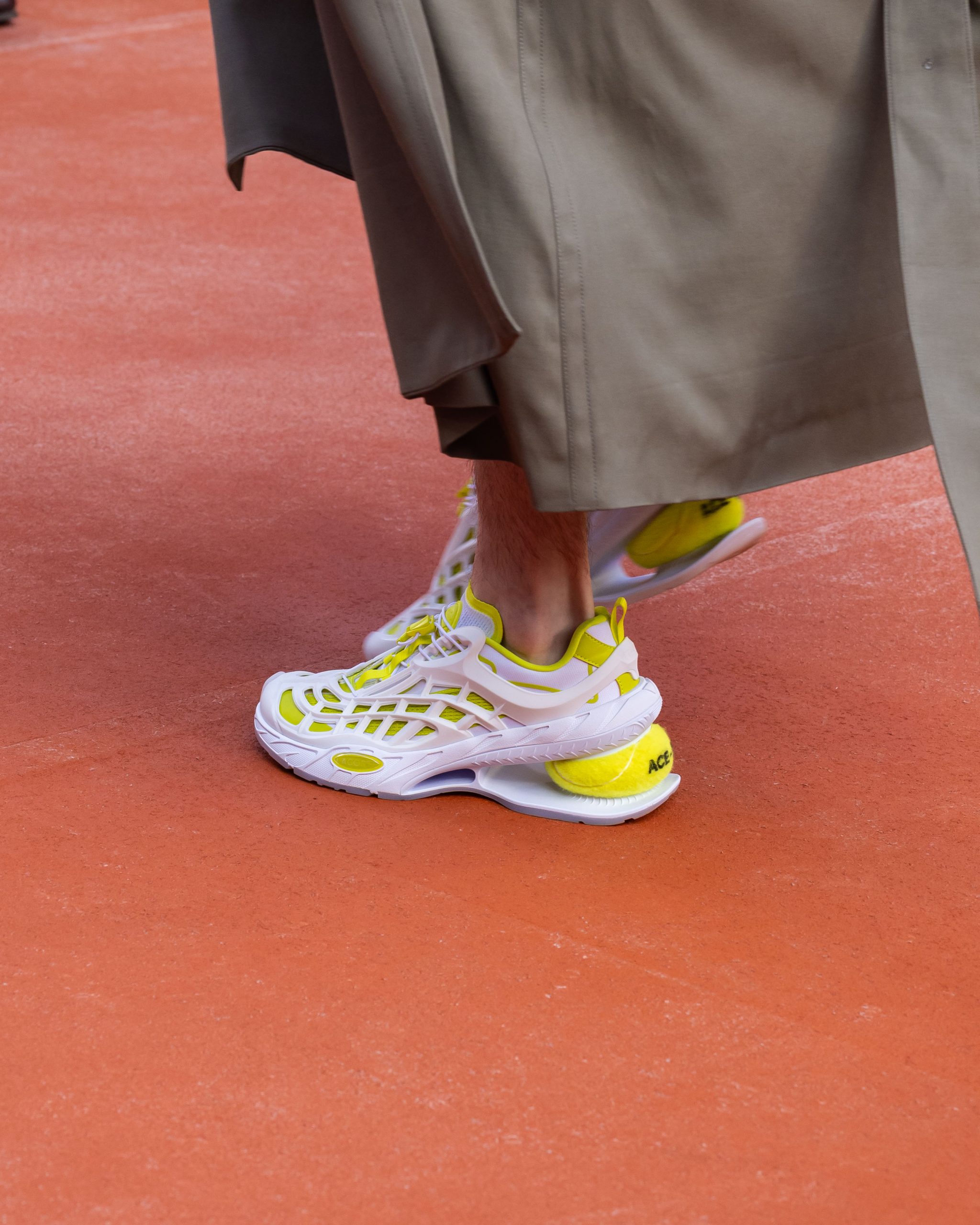 picture of the ACE-T1 sneaker fused a tennis ball wedge with a lace-up pump