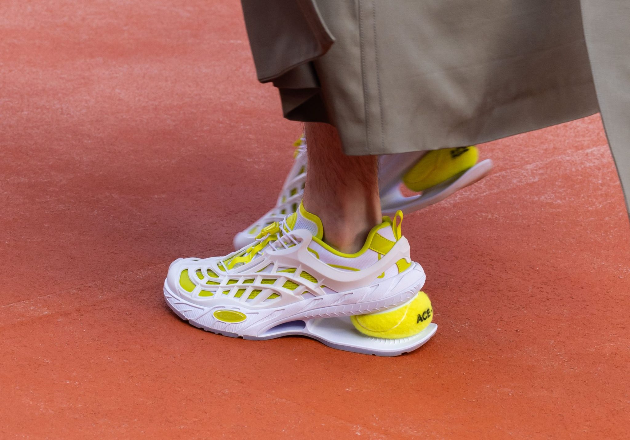 picture of the ACE-T1 sneaker fused a tennis ball wedge with a lace-up pump